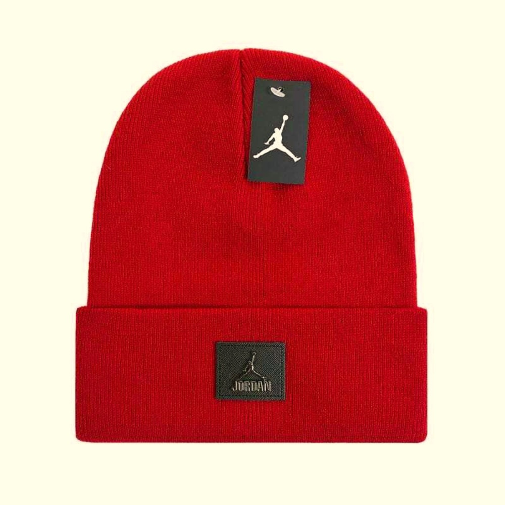 JORDAN Beanie UNISEX Red Jump Man Winter Knit ONE SIZE CUFFED Beanie NWT